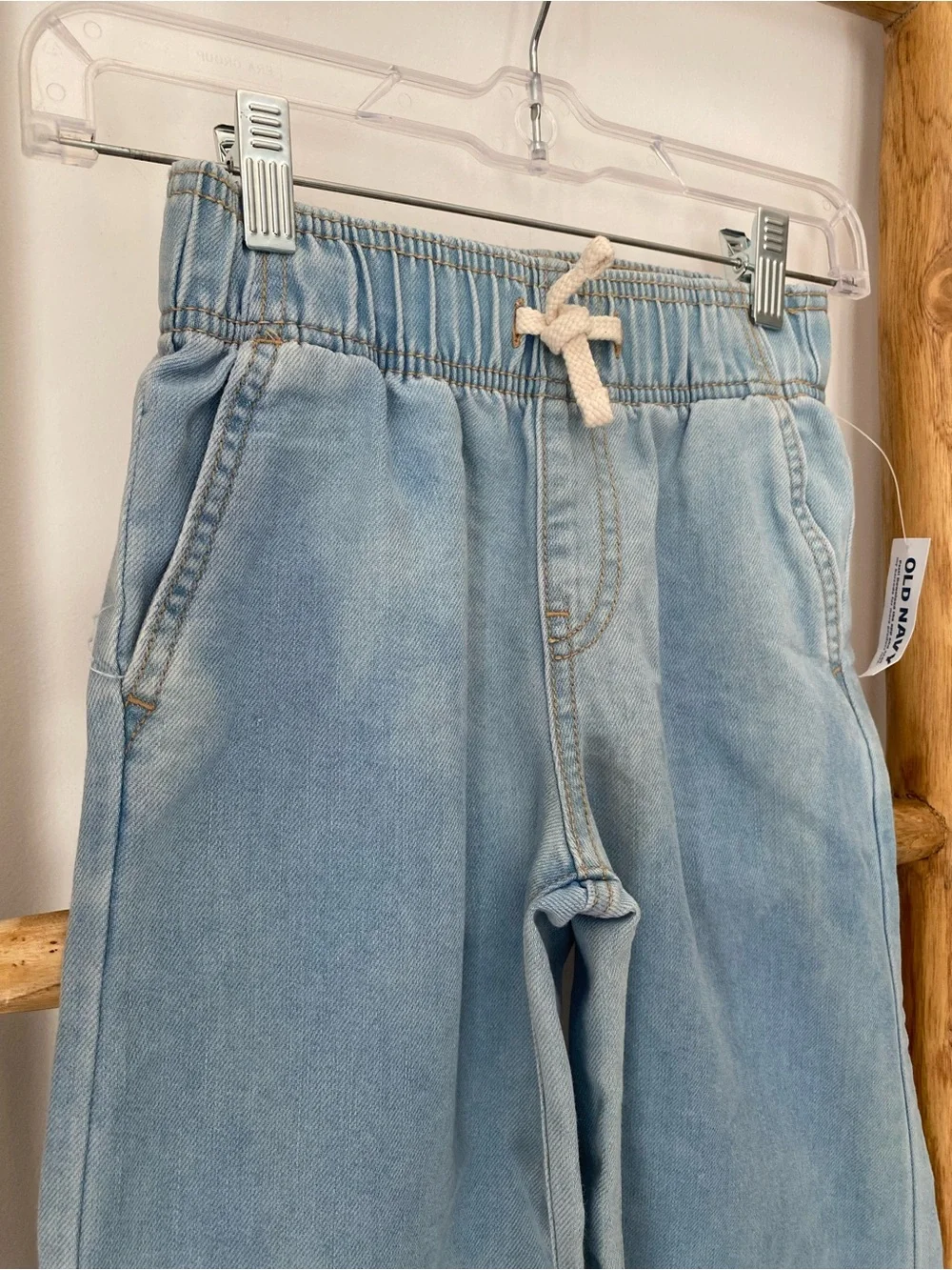 NWT! Old Navy High Rise Baggy Light Blue Wide-Leg Jeans Kids Girl Sz 6-7